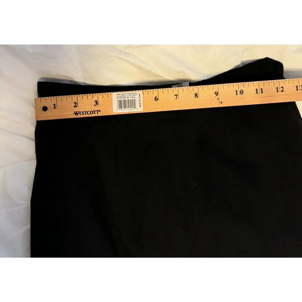 VTG Y2K Black ABS ALLEN B SCHWARTZ Dress Pant Legging 100% Wool Sz 4 Work - Picture 6 of 7
